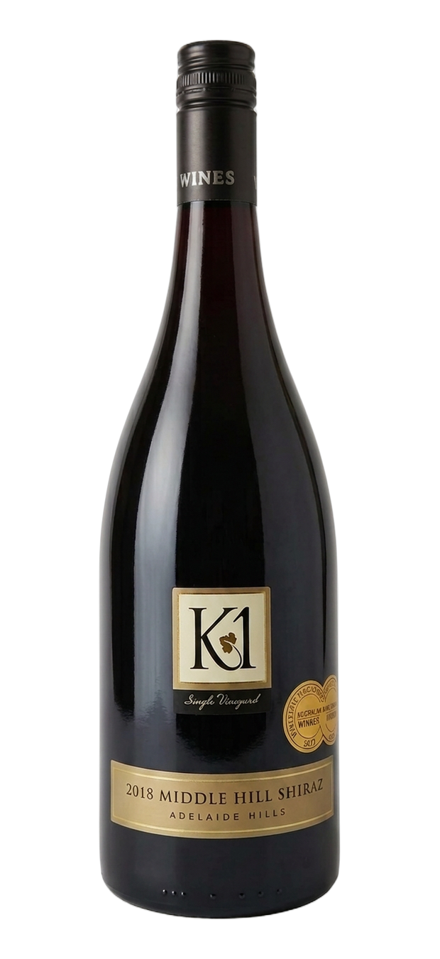 K1 Wines by Geoff Hardy Middle Hill Shiraz 2018 酒瓶